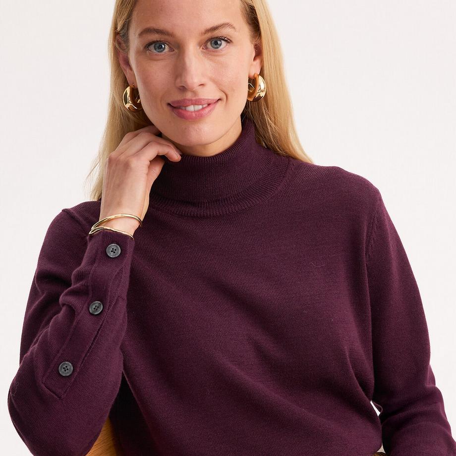 La Redoute Collections Maglione collo alto in maglia fine  