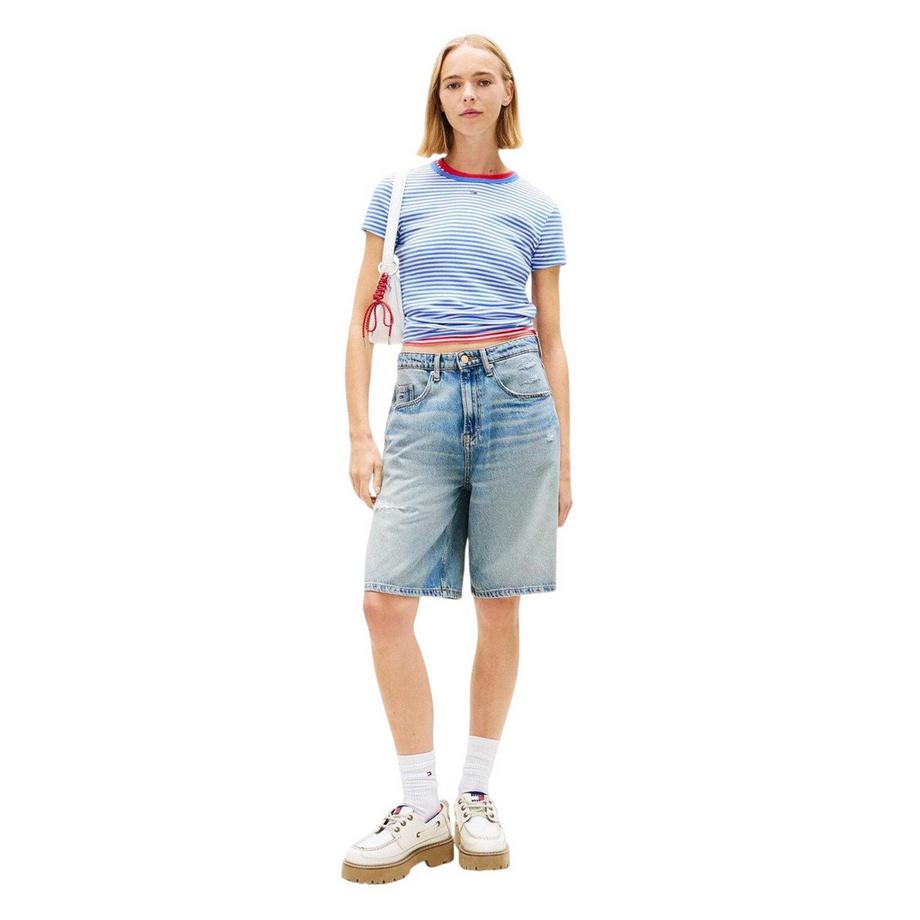 TOMMY JEANS Gestreiftes T-Shirt mit Logo  