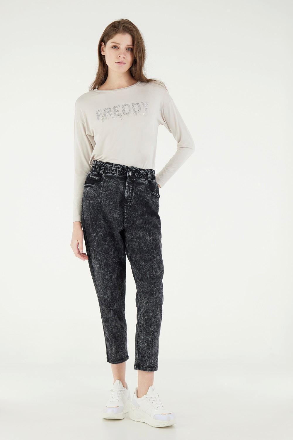 FREDDY Black Classic 7/8 Skinny Fit Jeans  