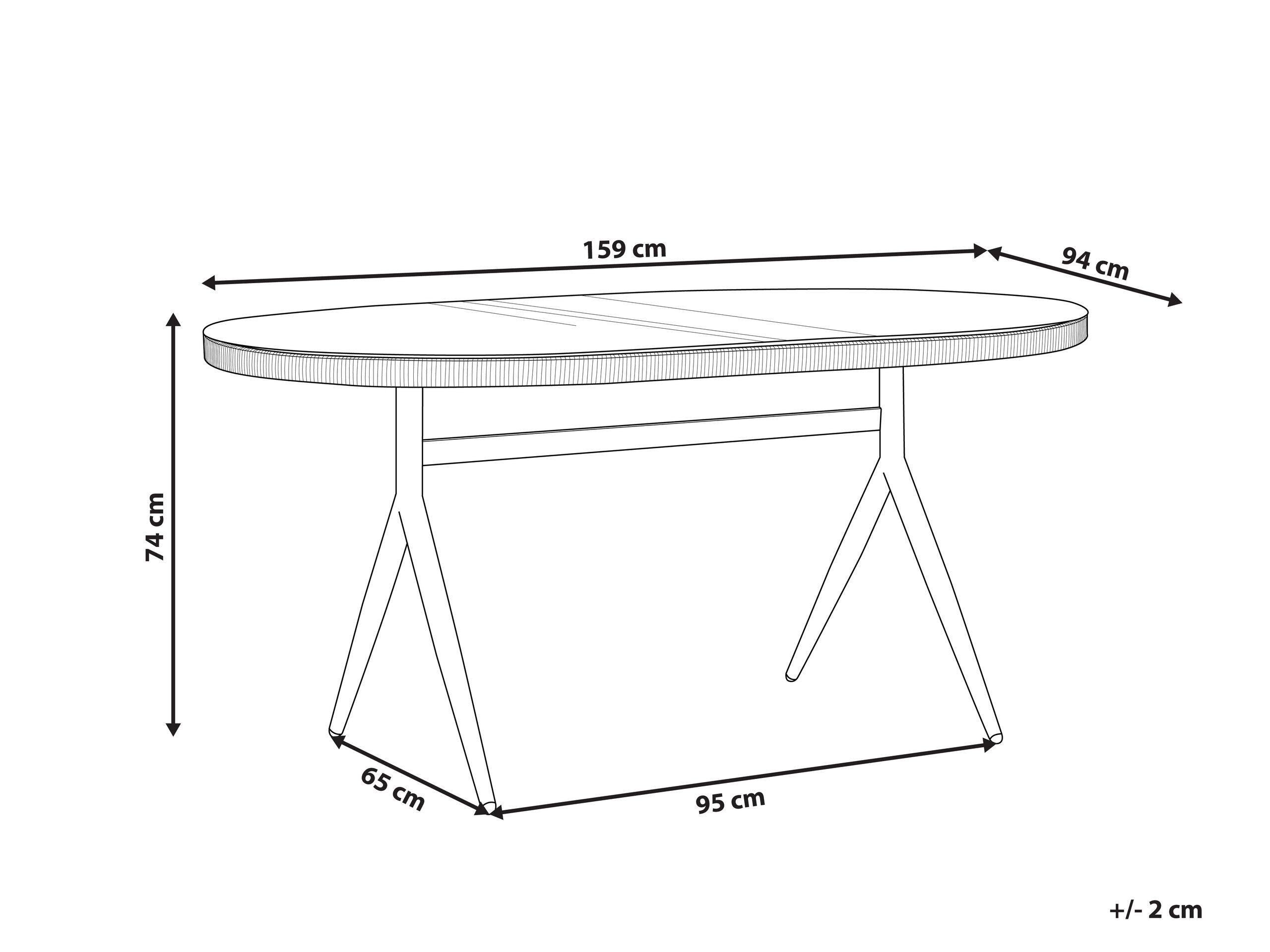 Beliani Tavolo da pranzo en Rattan sintetico Moderno ALIANO  