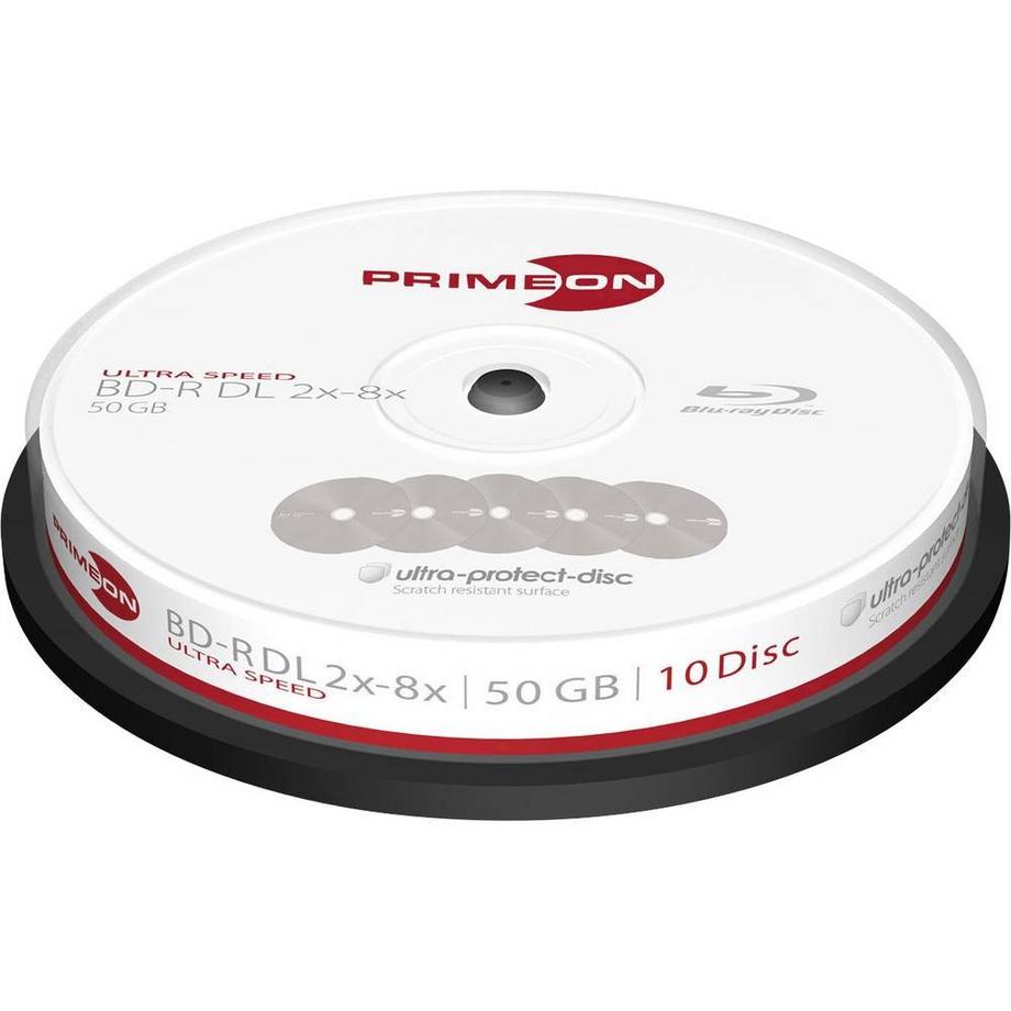 BD-R DL 50GB 8x Kratzfest 10er Spindel