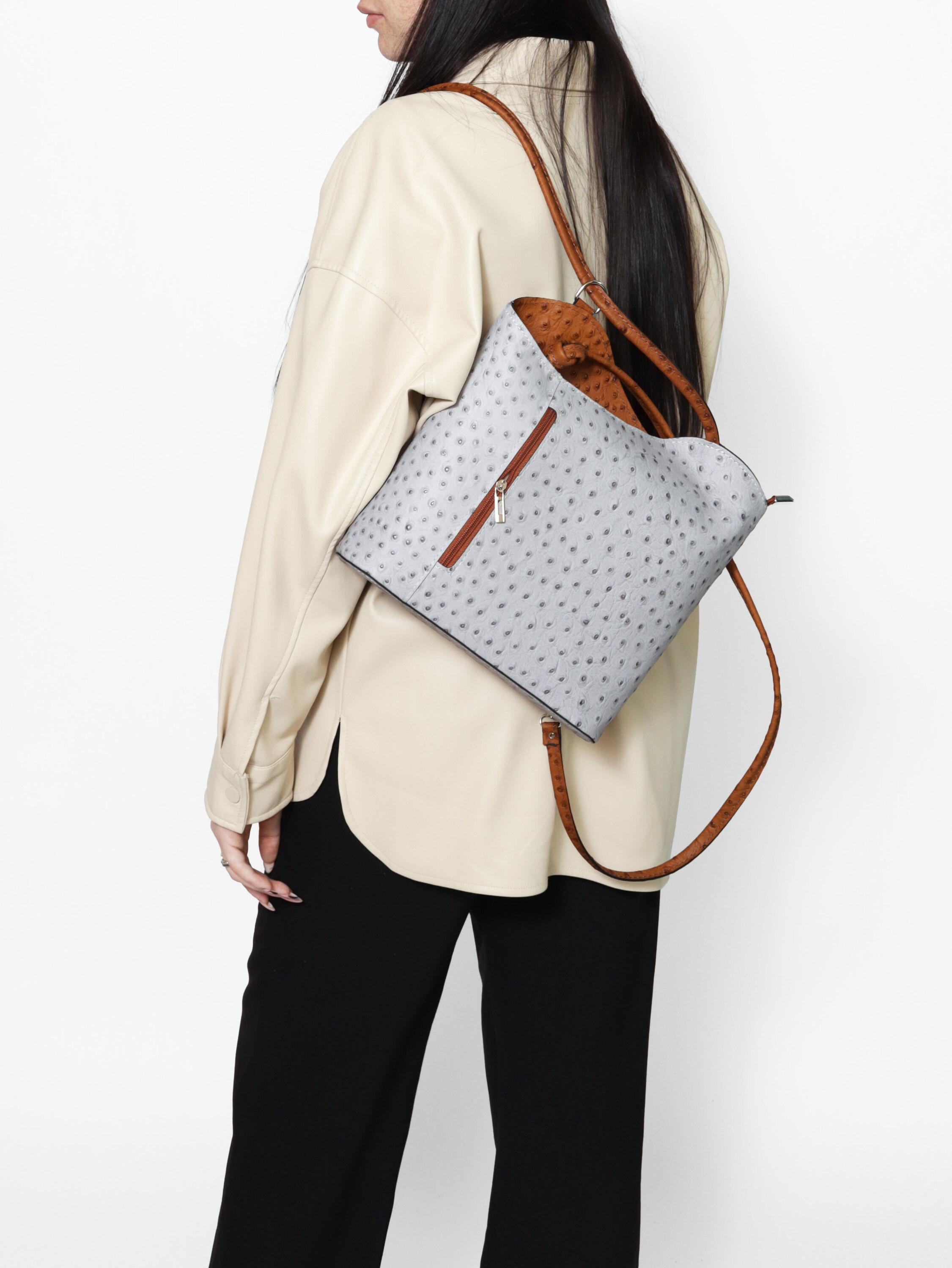 Gave Lux Straussenleder Umwandelbarer Rucksack  