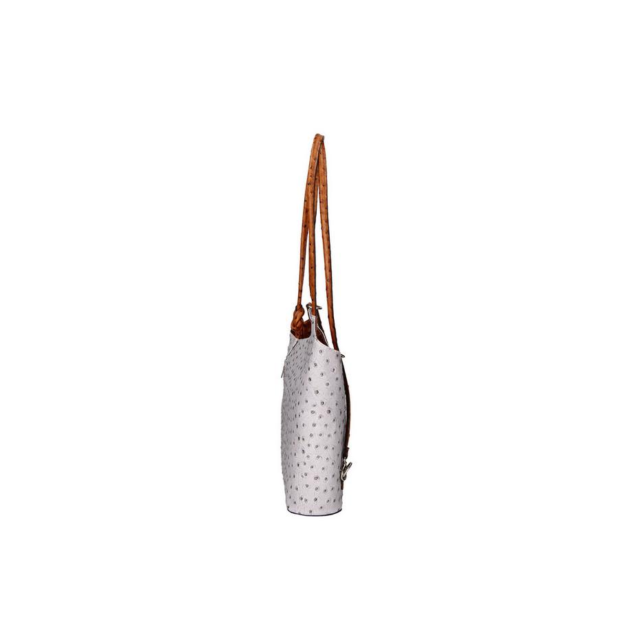 Gave Lux Zaino convertibile in pelle stampa struzzo  