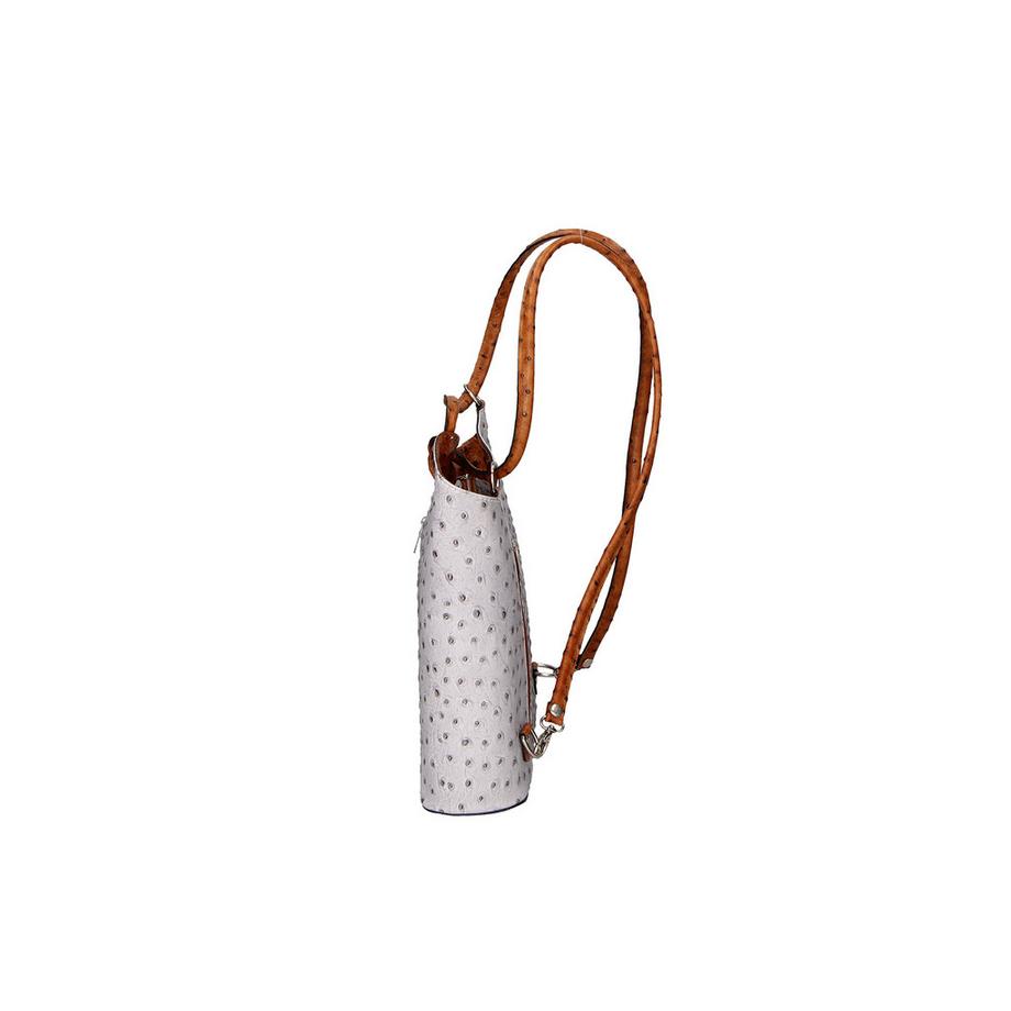 Gave Lux Zaino convertibile in pelle stampa struzzo  