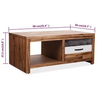 VidaXL Table basse bois d'acacia  