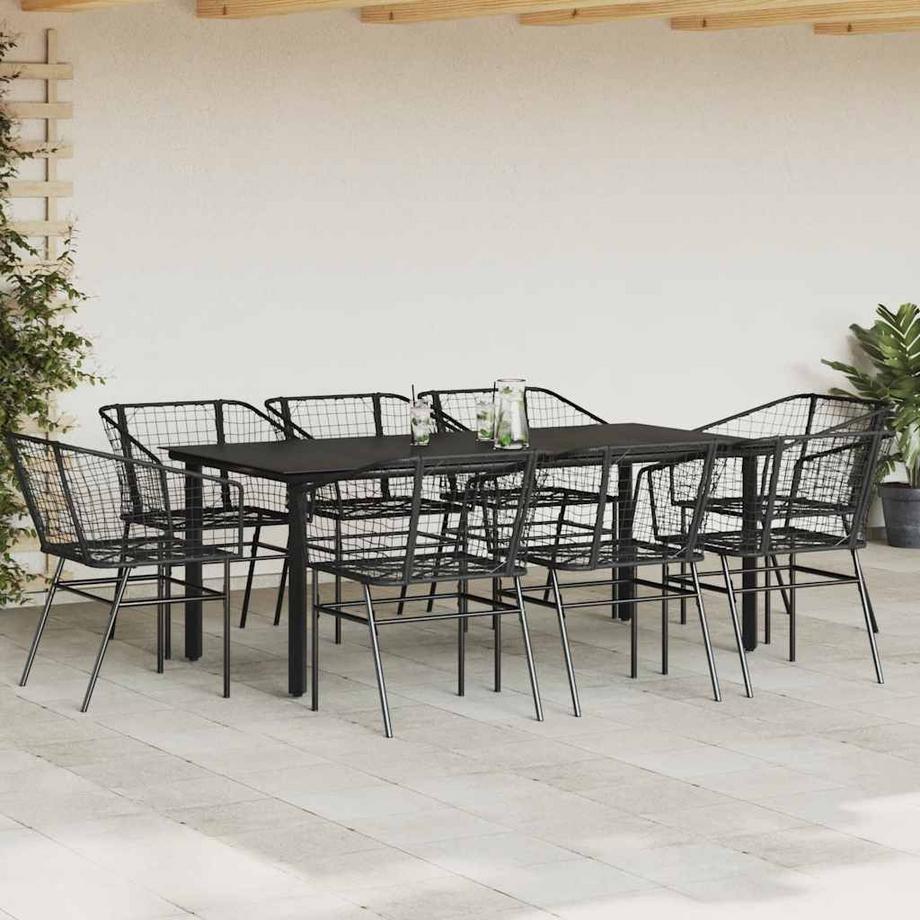 VidaXL Garten essgruppe rattan  