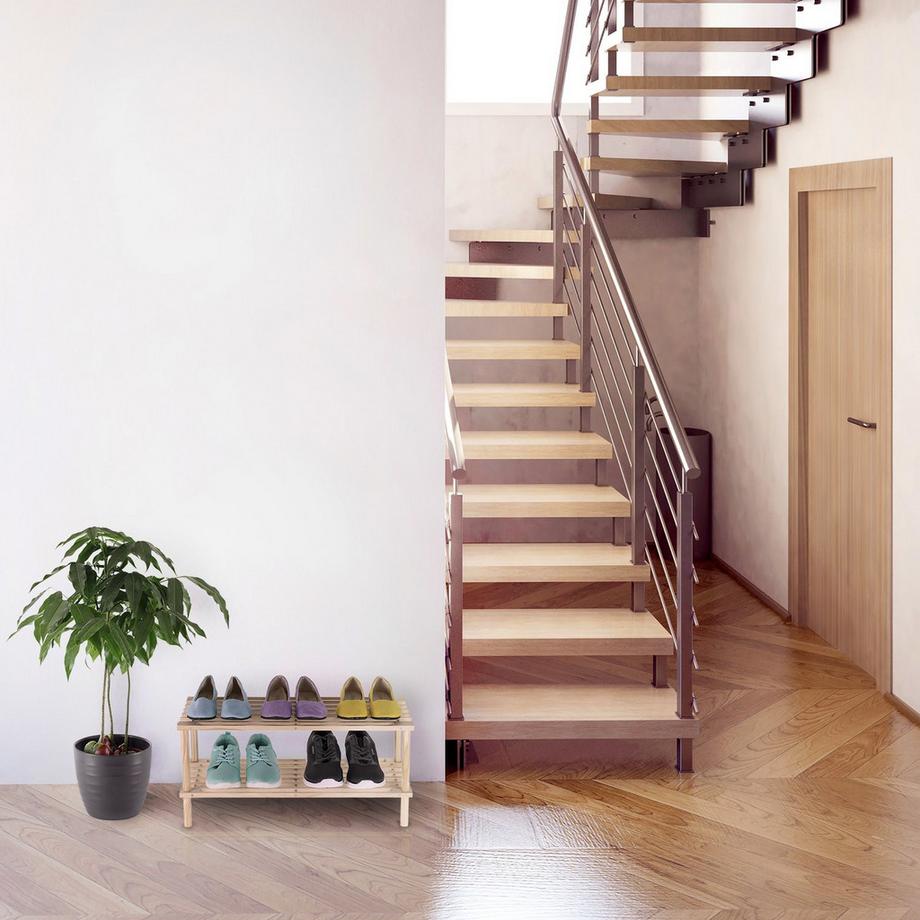 B2X Étagère à chaussures en bois  