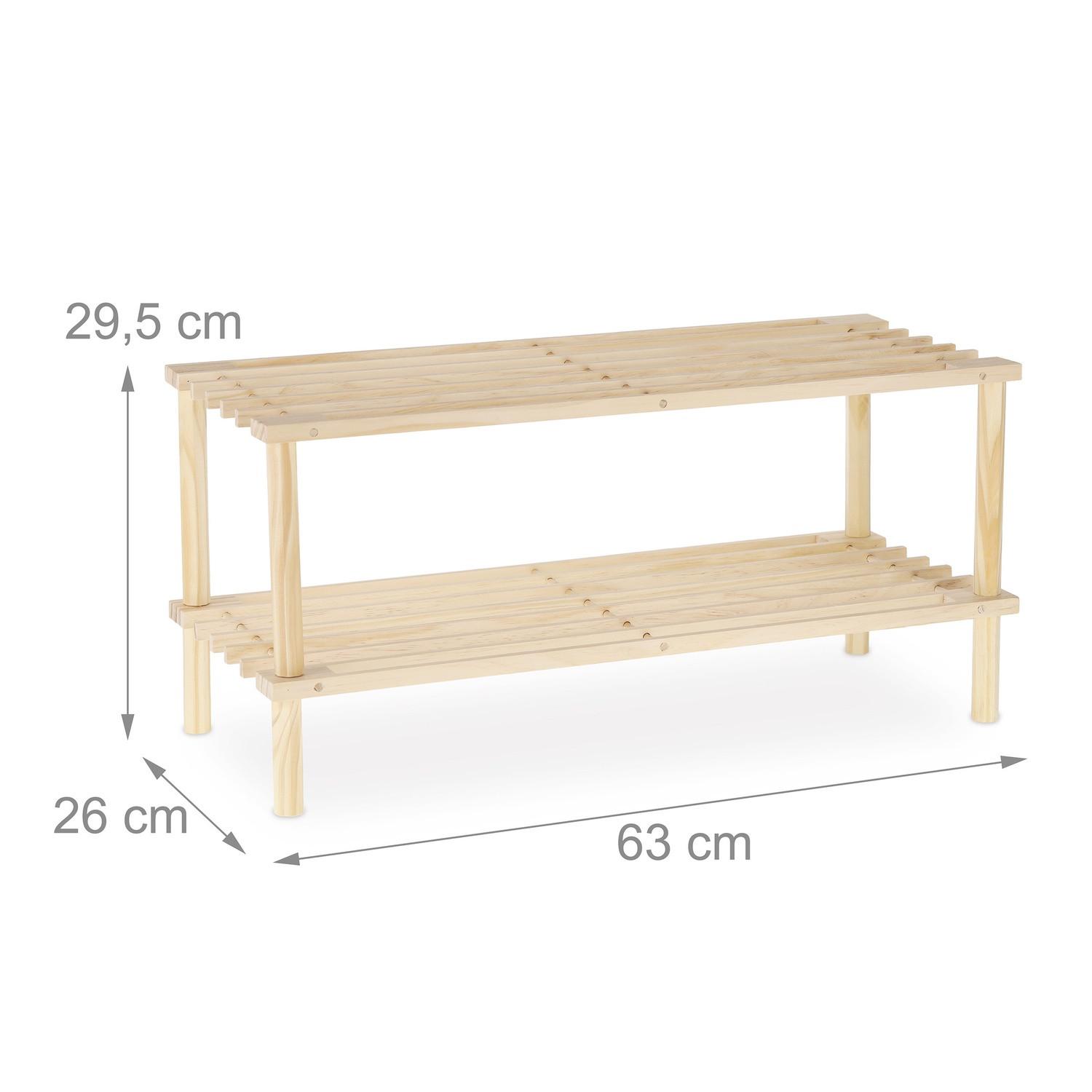 B2X Etagère à chaussures en bois  