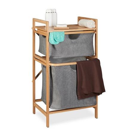 Northio Panier à linge à 2 compartiments  