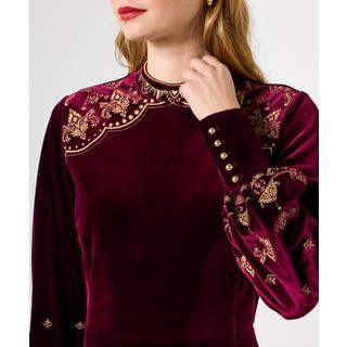 Joe Browns Stretch Samtkleid mit Stickerei  