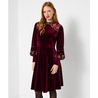 Joe Browns Stretch Samtkleid mit Stickerei  