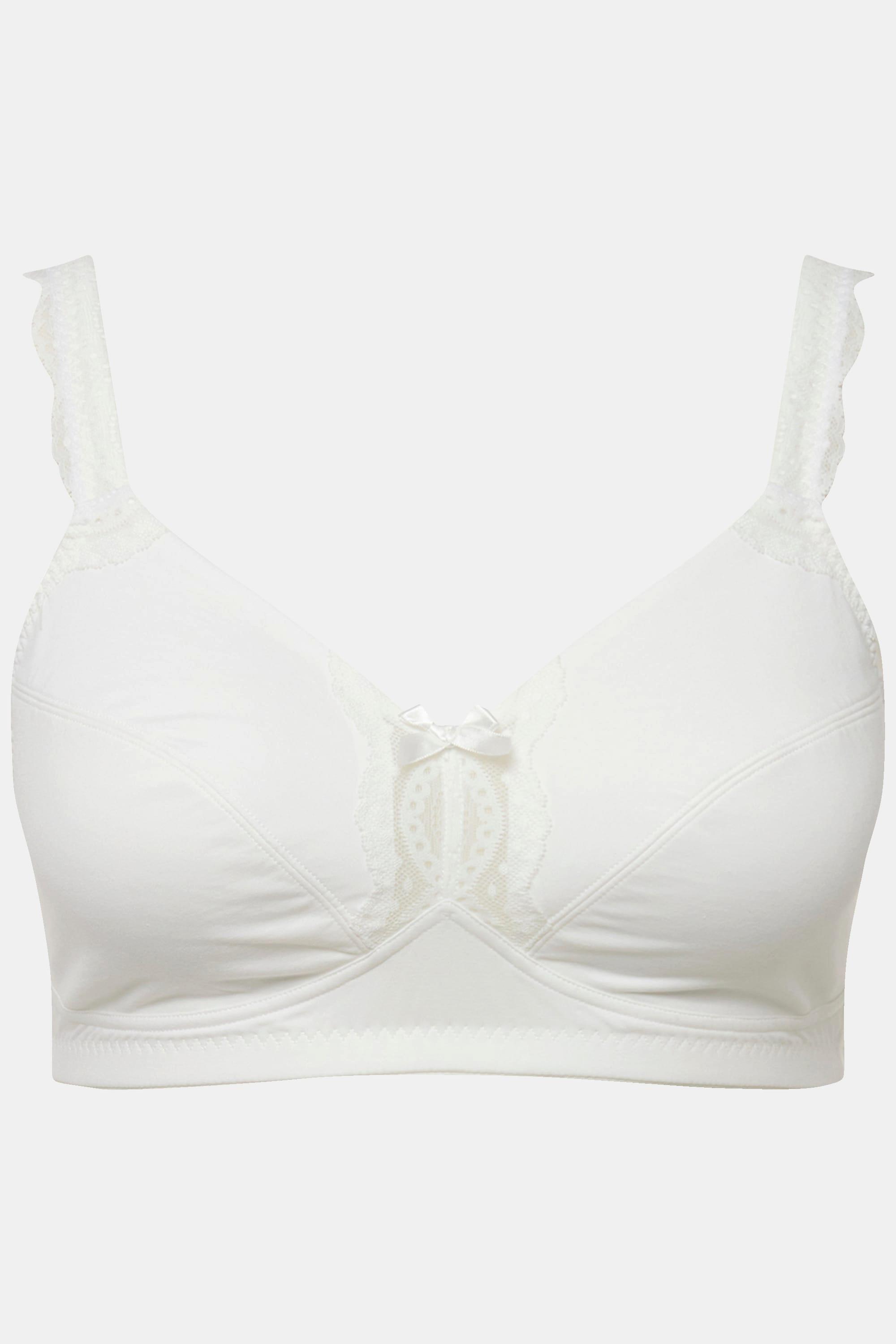 Ulla Popken  Soutien-gorge souple sans armatures avec détail en dentelle - bonnet C-E 