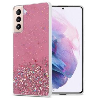 Cadorabo  Hülle für Samsung Galaxy S21 PLUS TPU Silikon mit funkelnden Glitter 