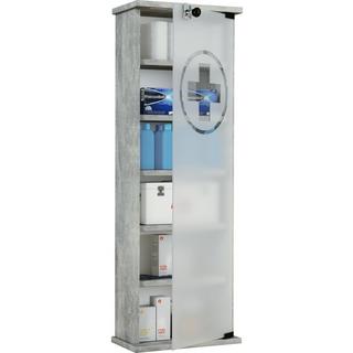 VCM Medizinschrank | Maße ca. H. 92 x B. 31 x T. 18 cm | Apothekerschrank abschließbar | Arzneischrank - Gusal  