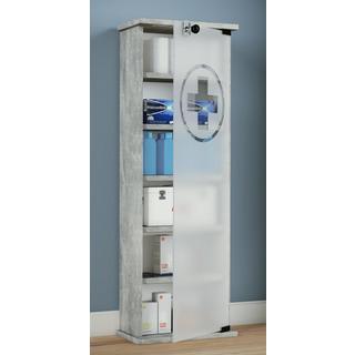 VCM Medizinschrank | Maße ca. H. 92 x B. 31 x T. 18 cm | Apothekerschrank abschließbar | Arzneischrank - Gusal  
