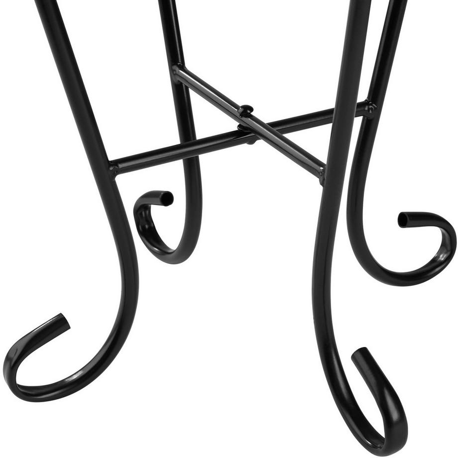 Tectake Tavolino da balcone  acciaio, mosaico e cemento  