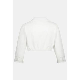 Ulla Popken Chemisier Dirndl Col Chemise Dentelle Manches 3/4  