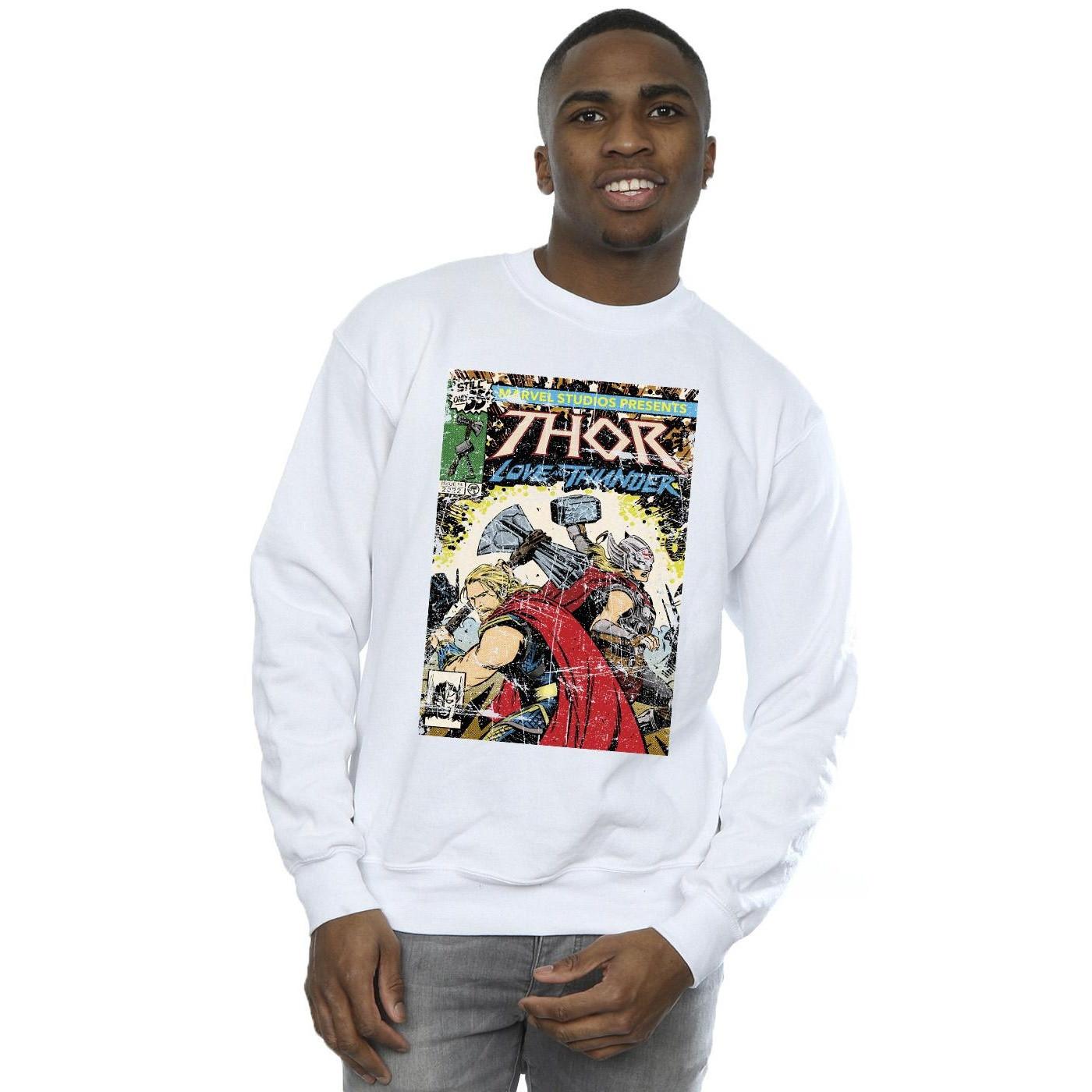 MARVEL  Thor Love And Thunder Vintage Poster Sweatshirt 
