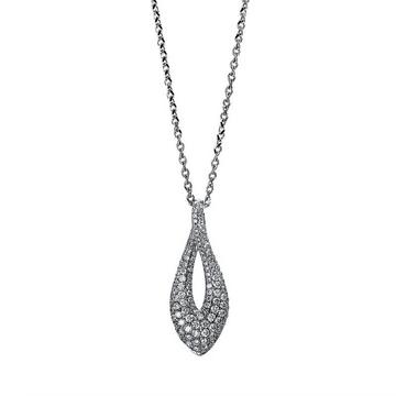 Collier 750/18K Weissgold Diamant 0.75ct. 40 cm
