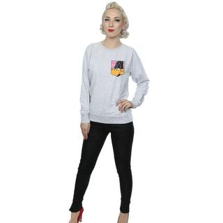 LOONEY TUNES Daffy Duck Sweatshirt Imprimé Poche  