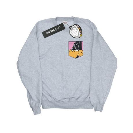 LOONEY TUNES Daffy Duck Sweatshirt Imprimé Poche  