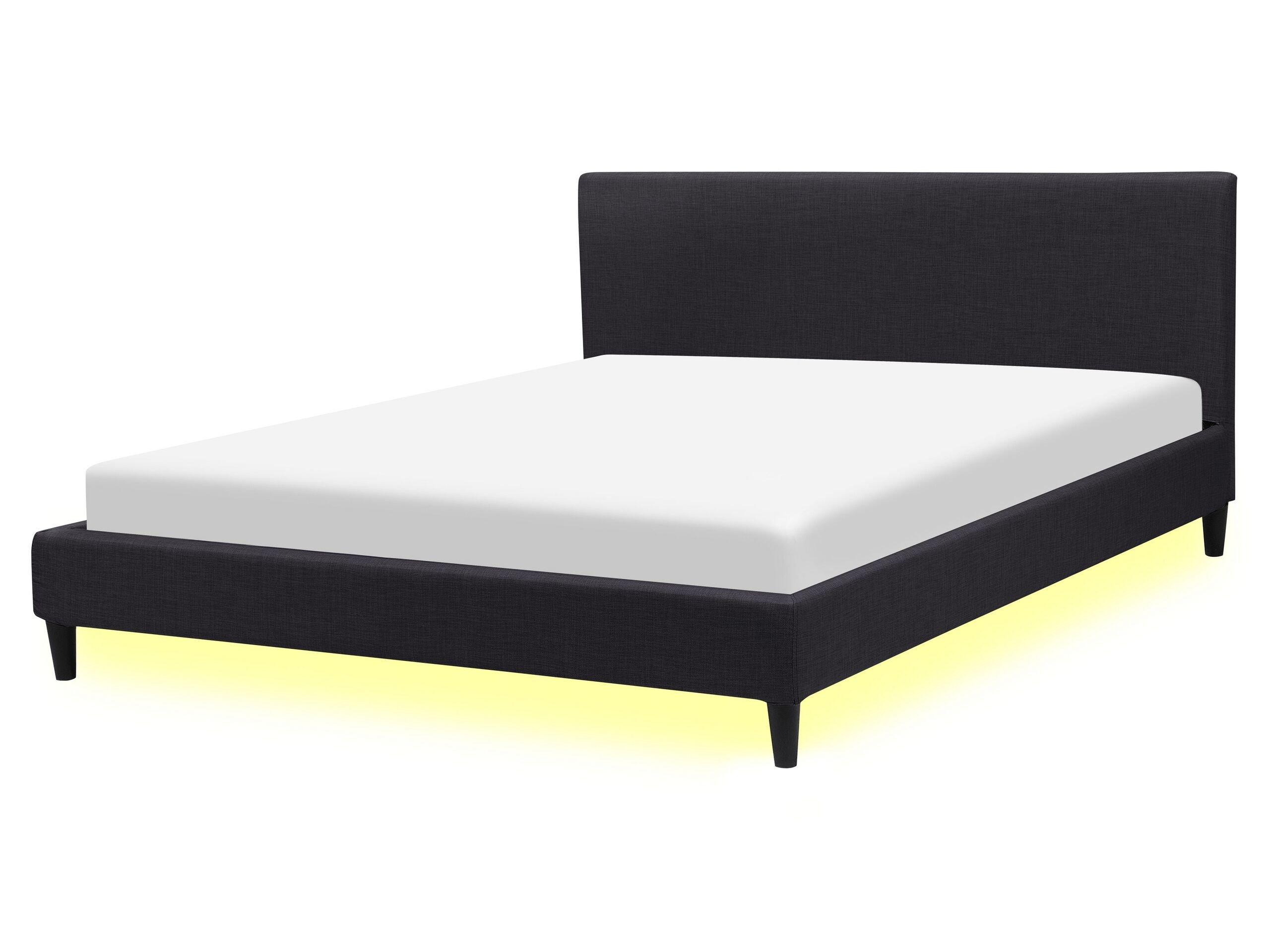 Beliani Bett mit LED aus Polyester Modern FITOU  