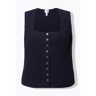 Ulla Popken Corsetto Trachten Cord Smock Slim senza Maniche  