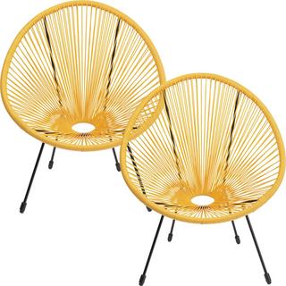 KARE Design Poltrona Acapulco giallo (set di 2)  
