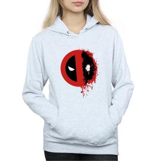 MARVEL Deadpool Splatter Logo Felpa con Cappuccio  