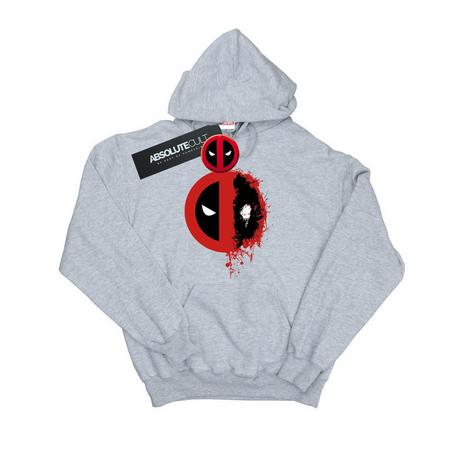 MARVEL Deadpool Splatter Logo Felpa con Cappuccio  