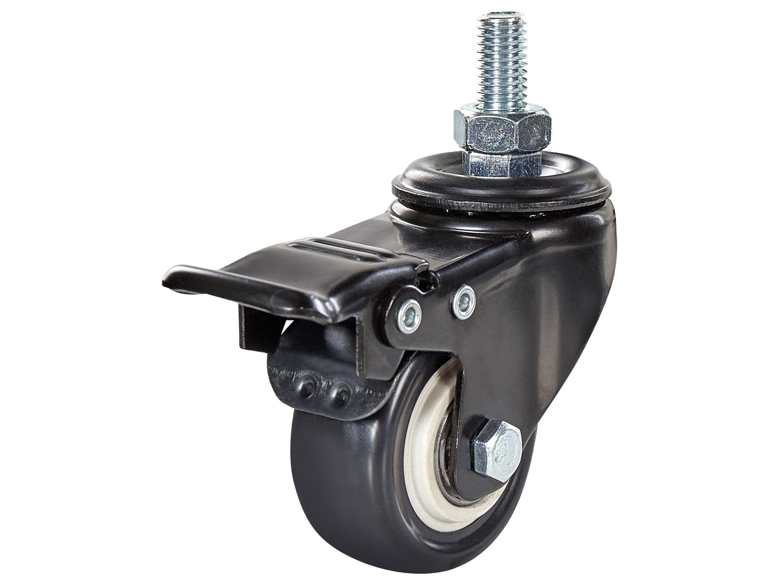 Beliani Schreibtischrollen aus Stahl Industriell Casters for L-DESTIN  