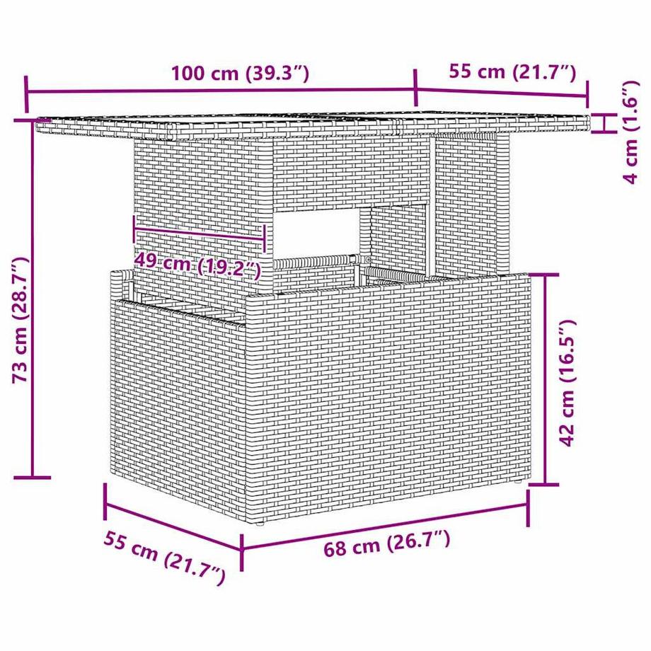 VidaXL Gartensofa-set poly-rattan  