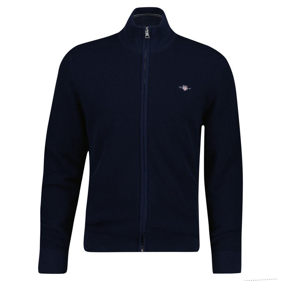 Veste en tricot  Pack de 1 Confortable à porter-MICRO TEXTURED COTTON ZIP CARDIGAN