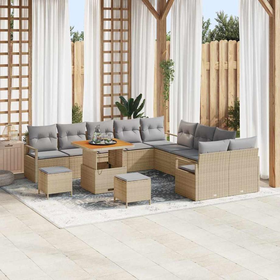 VidaXL Outdoor loungeset poly-rattan  