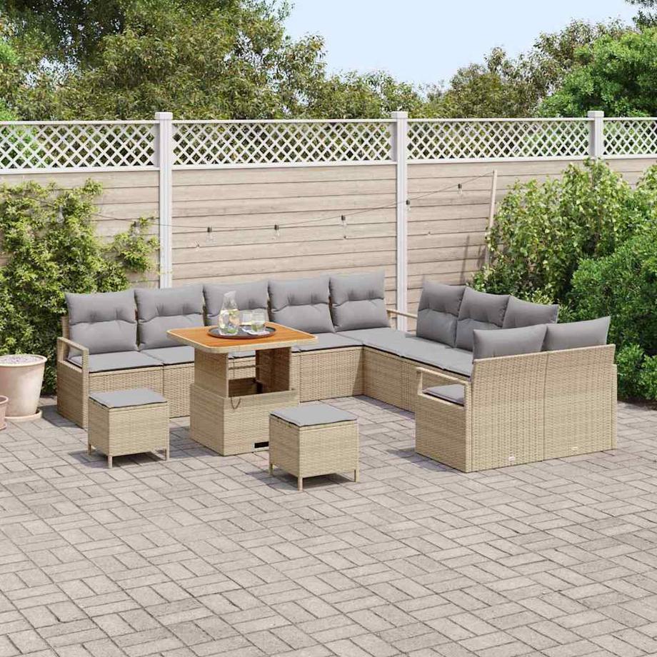 VidaXL Outdoor loungeset poly-rattan  