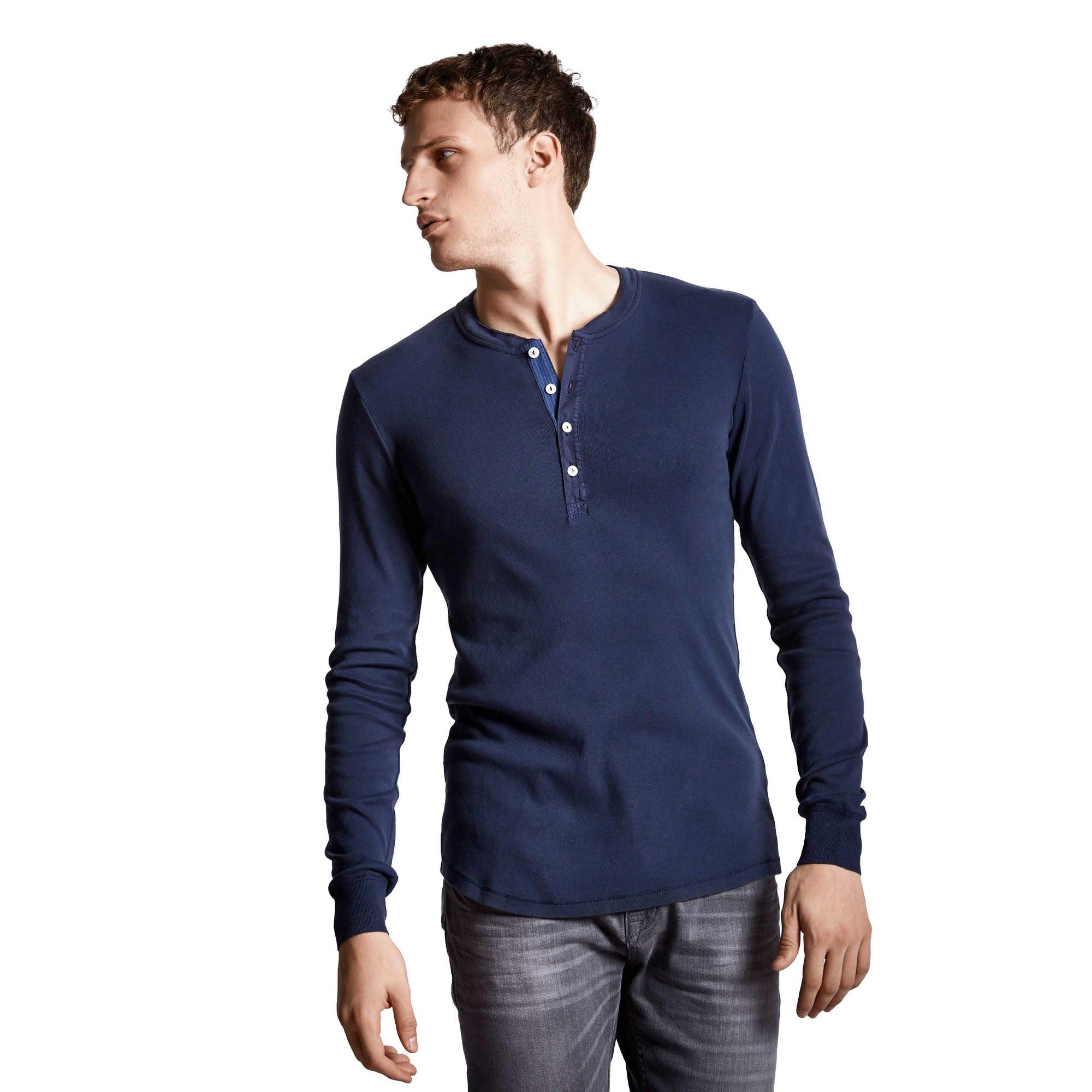 Schiesser Revival Maglia a maniche lunghe Henley  