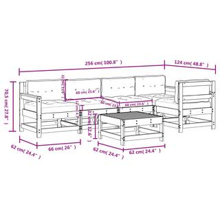 VidaXL Garten lounge set holz  