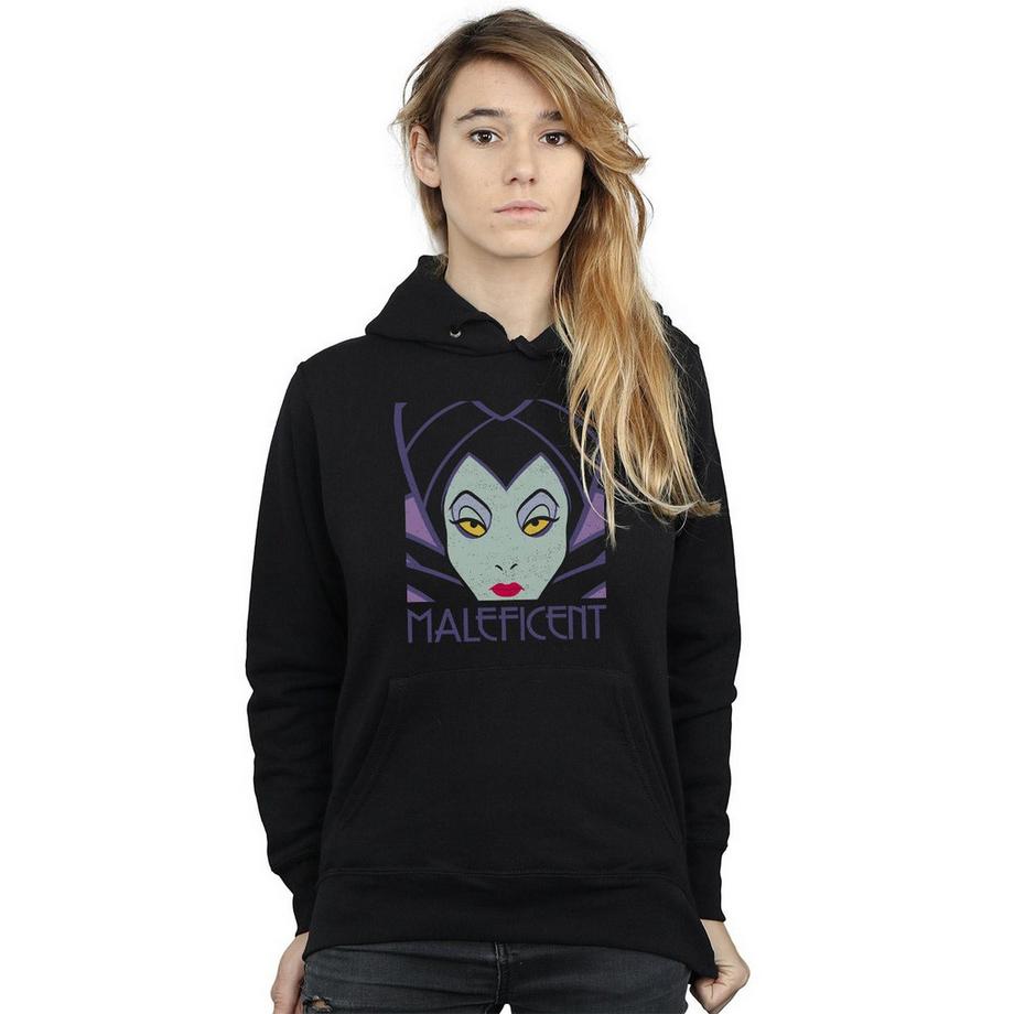 Disney Maleficent Felpa con cappuccio stampa grafica  