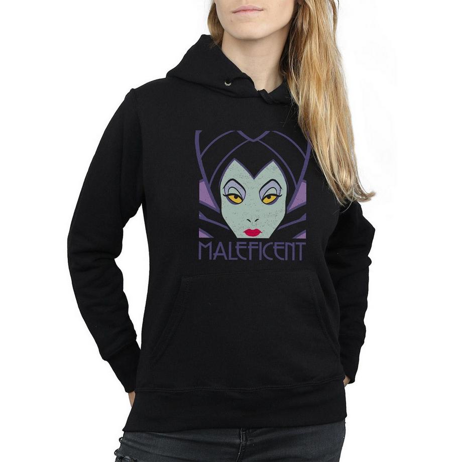 Disney Maleficent Felpa con cappuccio stampa grafica  