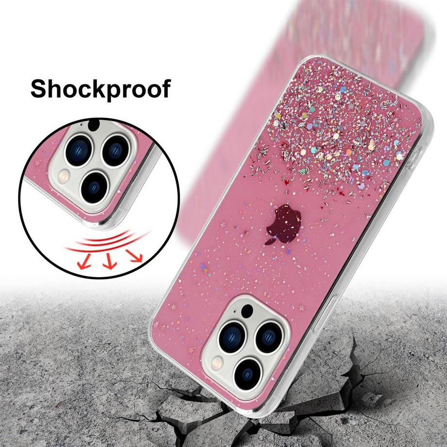 Cadorabo  Hülle für Apple iPhone 13 PRO MAX TPU Silikon mit funkelnden Glitter 