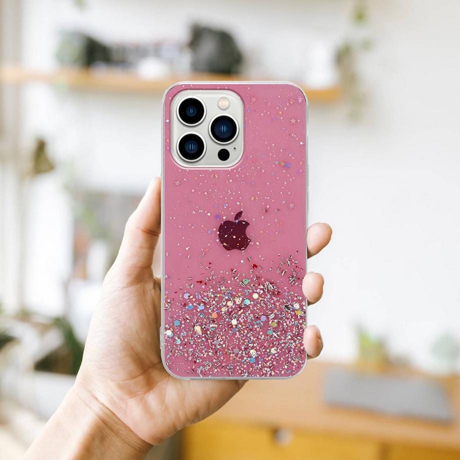 Cadorabo  Hülle für Apple iPhone 13 PRO MAX TPU Silikon mit funkelnden Glitter 