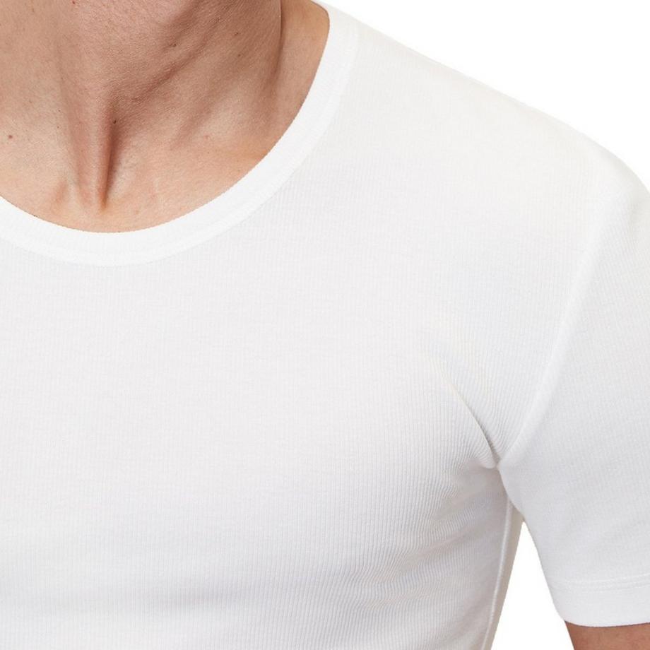 Marc O'Polo Iconic Rib Organic Cotton Kurzarm V-Ausschnitt Shirt 2er Pack  