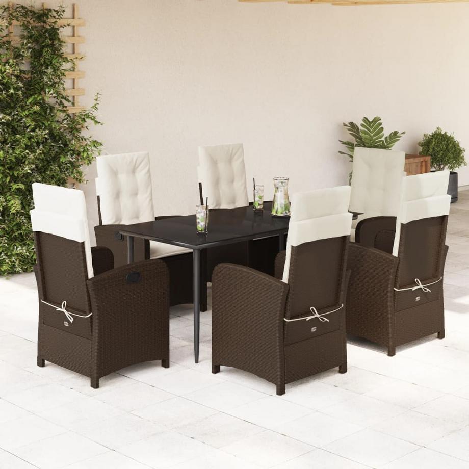 VidaXL set da pranzo da giardino Polirattan  