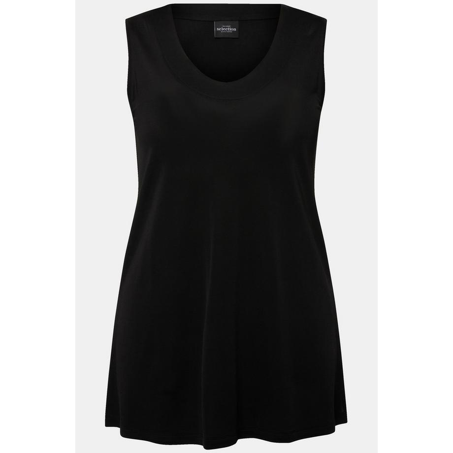 Ulla Popken Piqué ärmelloses A-Linien Slinky Top  