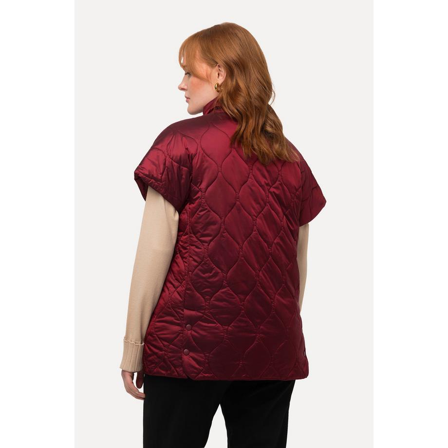 Ulla Popken Gilet matelassé bicolore à col montant  