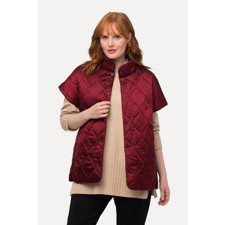 Ulla Popken Two-Tone Steppweste mit Stehkragen  