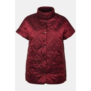 Ulla Popken Two-Tone Steppweste mit Stehkragen  