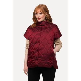 Ulla Popken Two-Tone Steppweste mit Stehkragen  