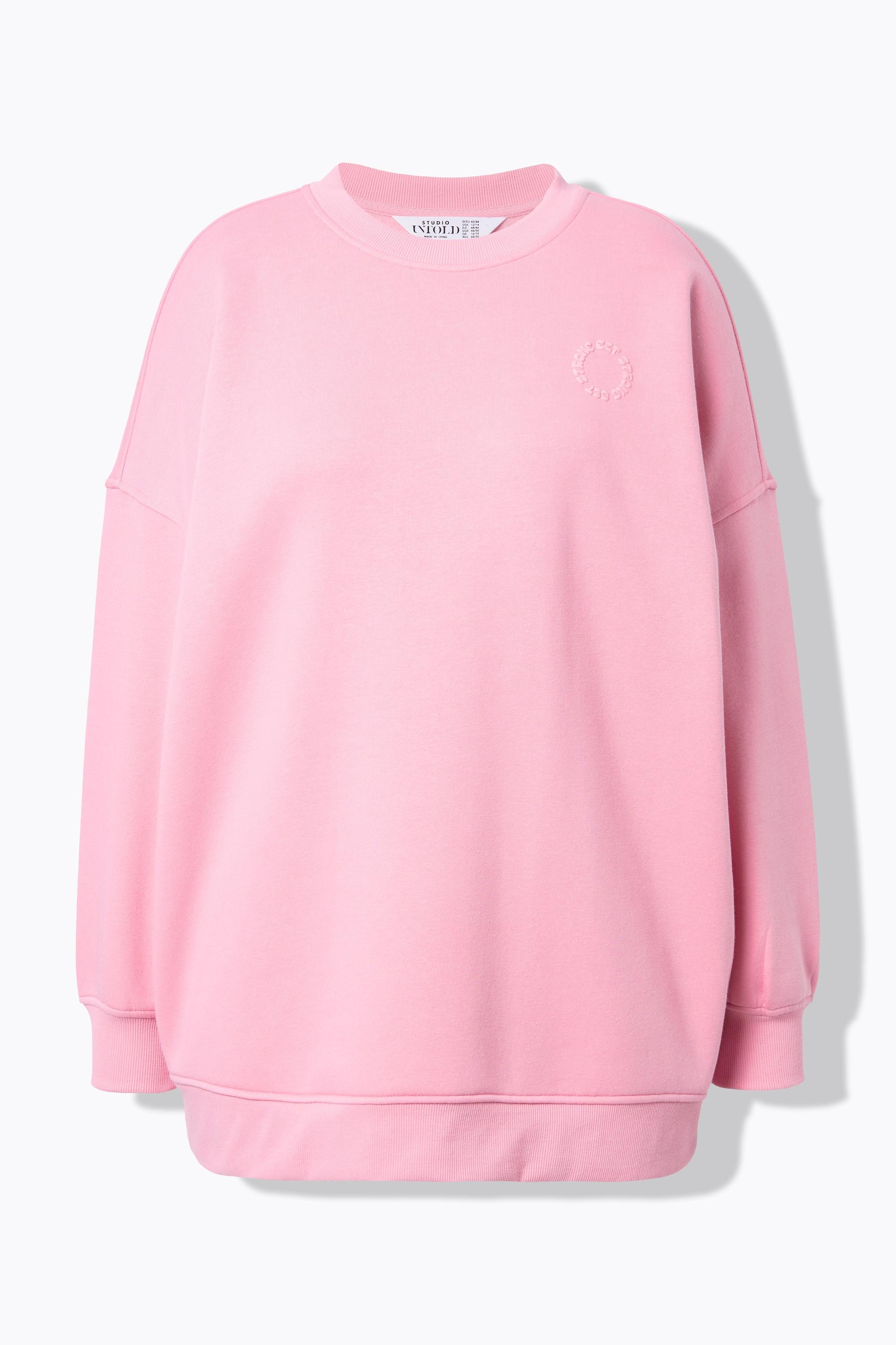 Studio Untold Sweat-shirt Oversize Imprimé Ton sur Ton au Dos  