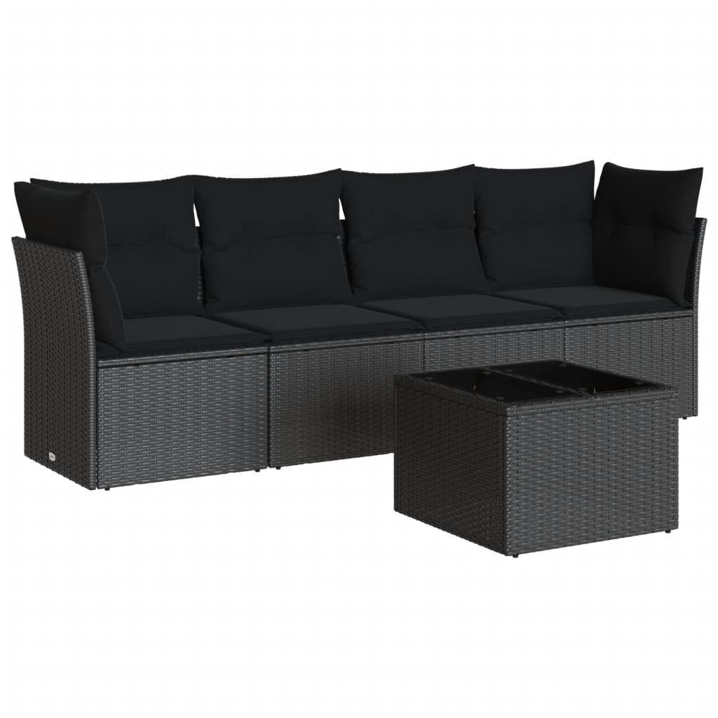 VidaXL set divano da giardino Polirattan  